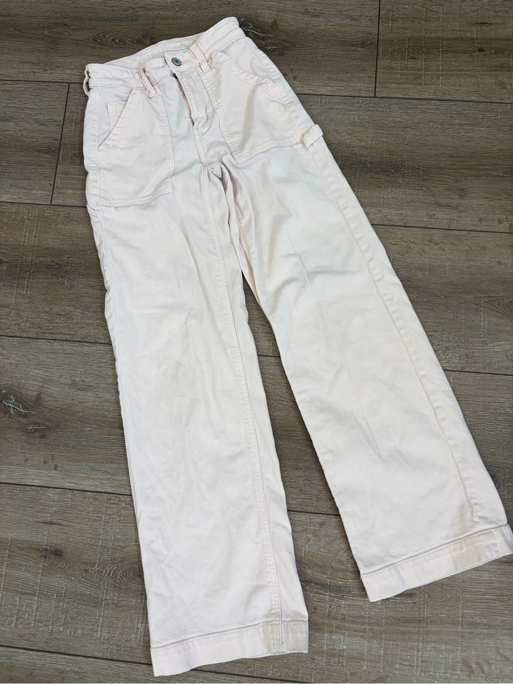 Women’s American Eagle Pink Super High Rise Baggy Wide Leg Pants 000